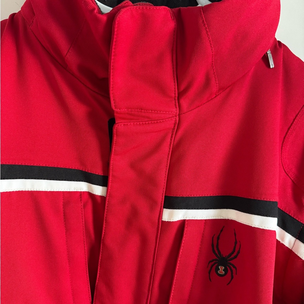 Spyder Red Jacket with Black and White Accents